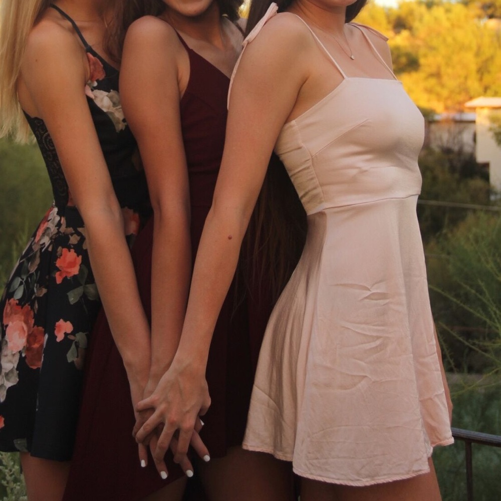 Silky Mini Shoulder Tie Dress